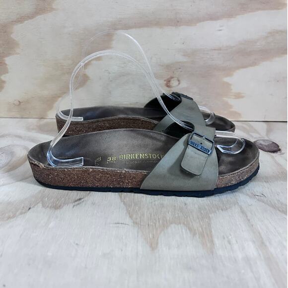 Birkenstock - Madrid Slide - Sandals - Gray/Brown - Women's - 7 - Picture 1 of 9